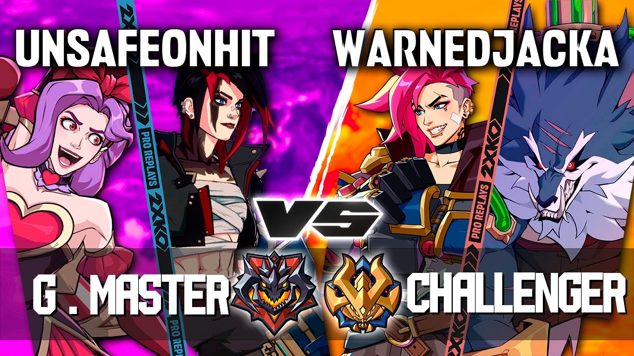 2XKO ▰ UNSAFEONHIT (Vi-Jinx) vs WARNEDJACKA (Vi-Warwick) ▰ 2XKO Pro level replays