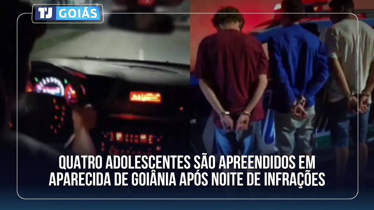 QUATRO ADOLESCENTES SÃO APREENDIDOS EM APARECIDA DE GOIÂNIA APÓS NOITE DE INFRAÇÕES