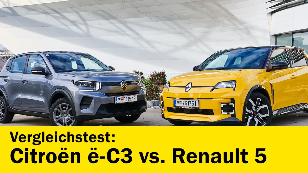 Citroën ë-C3 vs. Renault 5 E-Tech im Vergleichstest | ÖAMTC auto touring