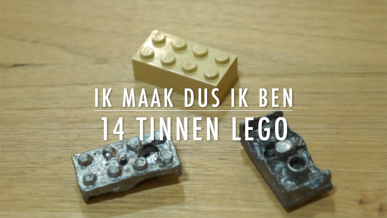 -14- Tinnen Legosteen - Ik Maak Dus Ik Ben