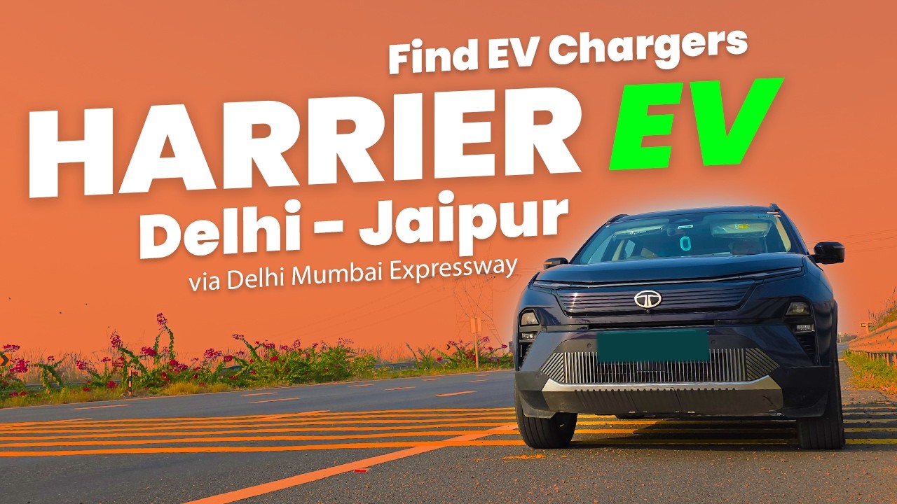 Tata Harrier EV Delhi to Jaipur via Delhi-Mumbai Expressway Charger HUNT & RANGE TEST! @ 120 km/h