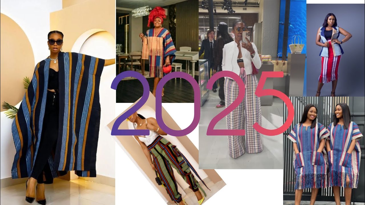 Latest Aso Oke styles for beautiful Ladies. AsoOke Two Pieces/ Aso Oke Gown/ bubu OFI style.