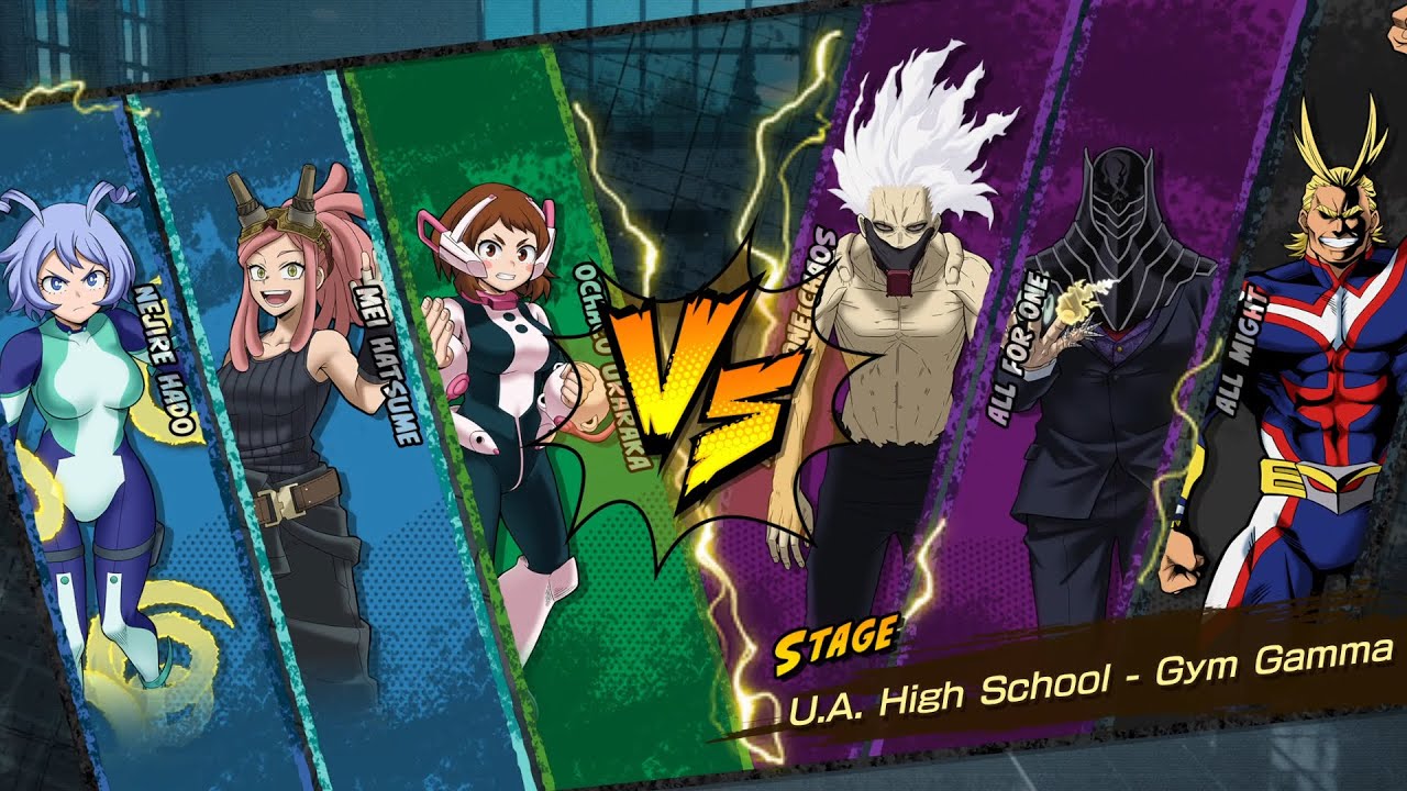 Ochaco, Mei, Nejire vs All For One and All Might