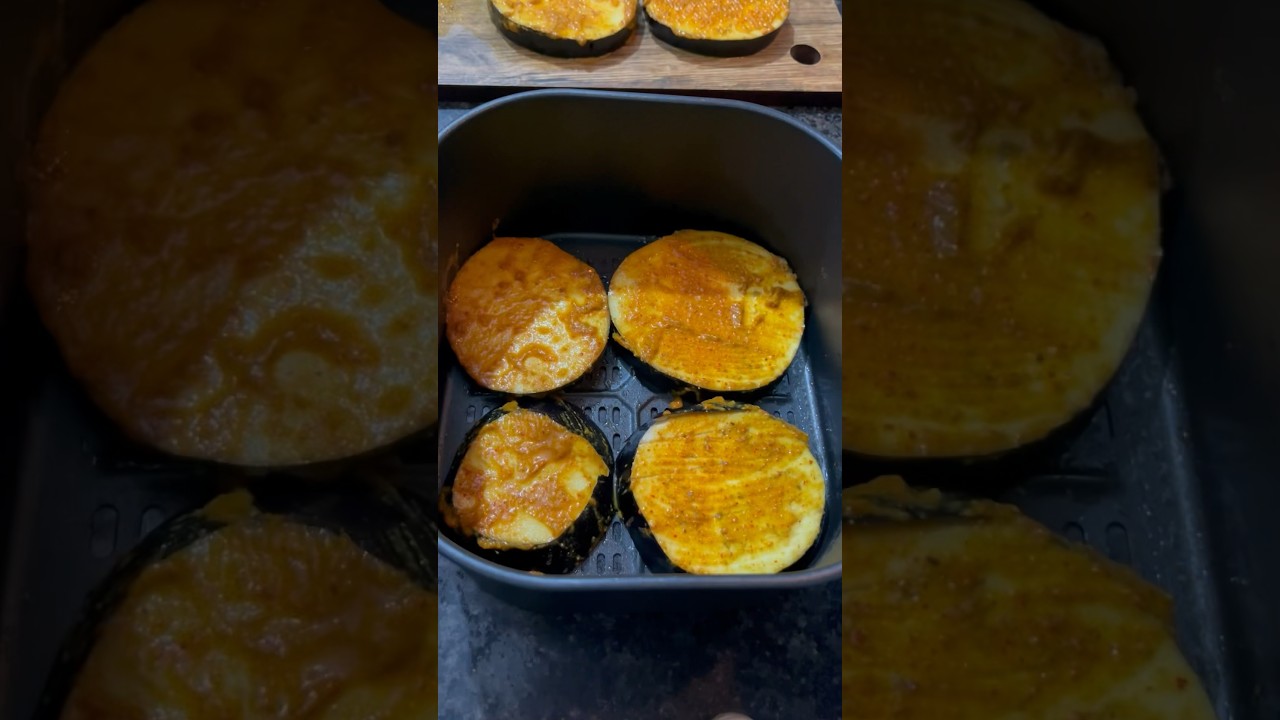 Baingan masala fry In Air fryer 🍆 Eggplant in Air fryer #shorts #baingan #bainganfry #airfryer