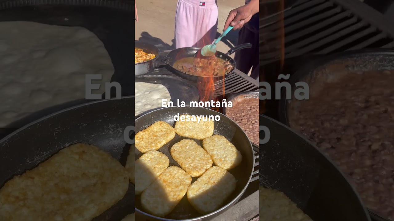En la monta&ntilde;a desayuno .
