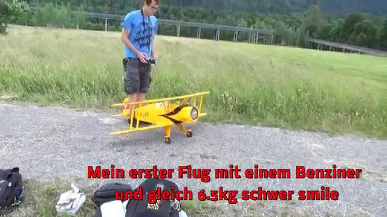 R/C  Bücker Jungmeister 2Takt 20ccm Scale Erster einstellflug !!!!