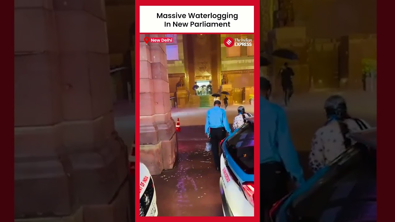 Delhi Rains: Waterlogging in New Parliament Structure
