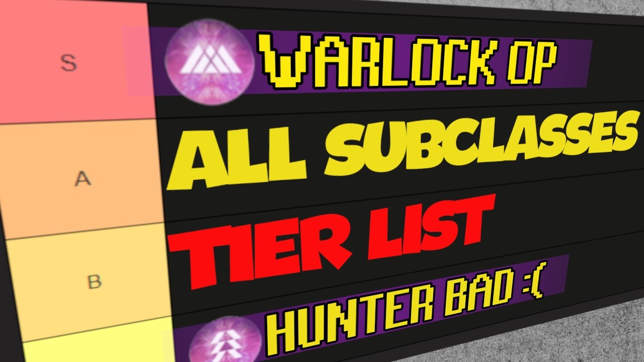 100% Scientifically Accurate Destiny 2 Subclass Tier List