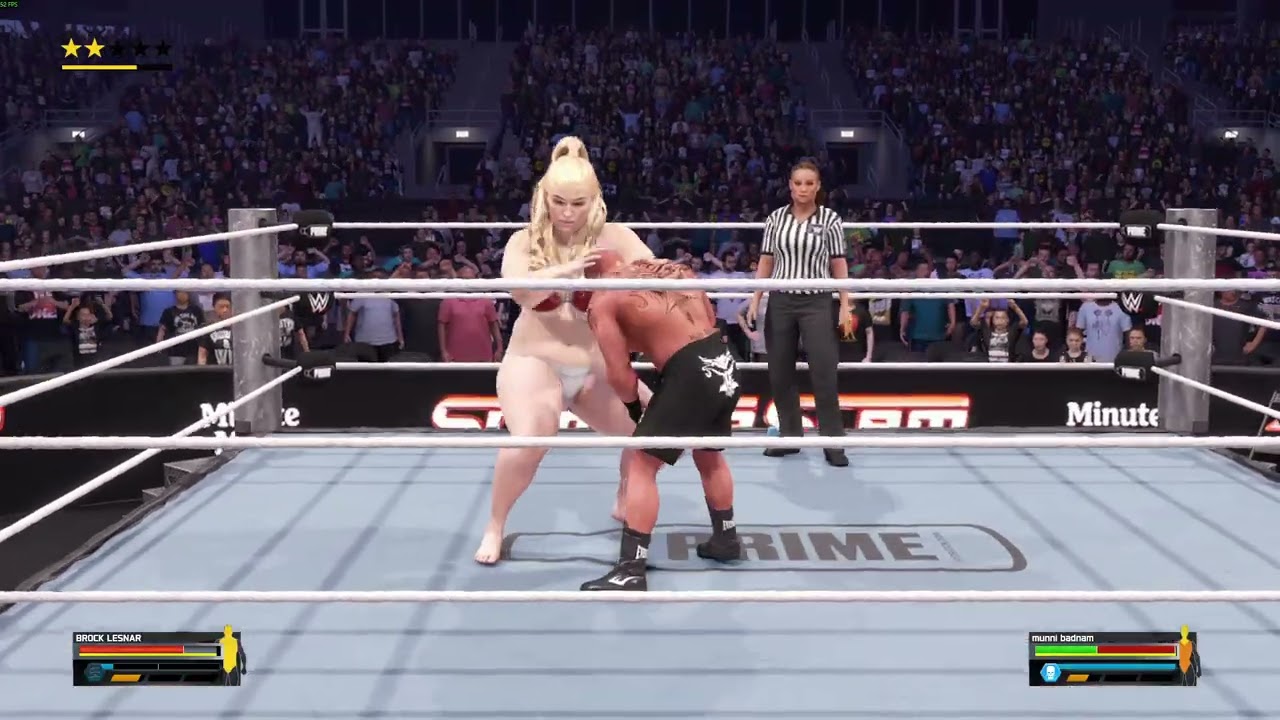WWE 2K25 2026 Brock Lesnar vs Beautiful Diva intergender match