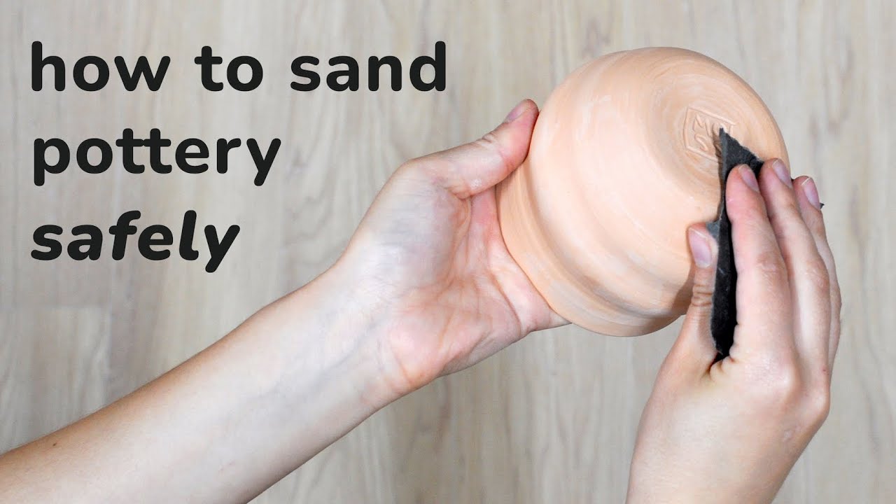 Wet Sanding Pottery // How to sand pottery safely!