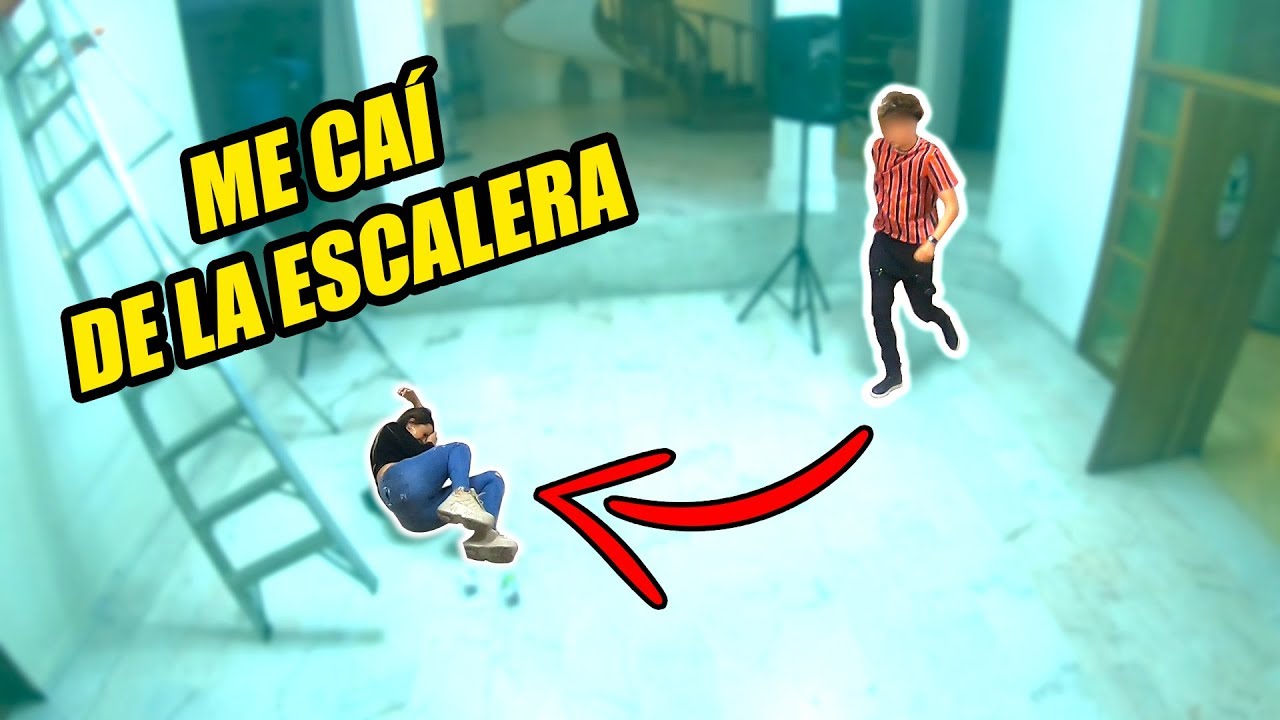 BROMA A MI NOVIO ME CAIGO DE LAS ESCALERAS *mira como reacciona*