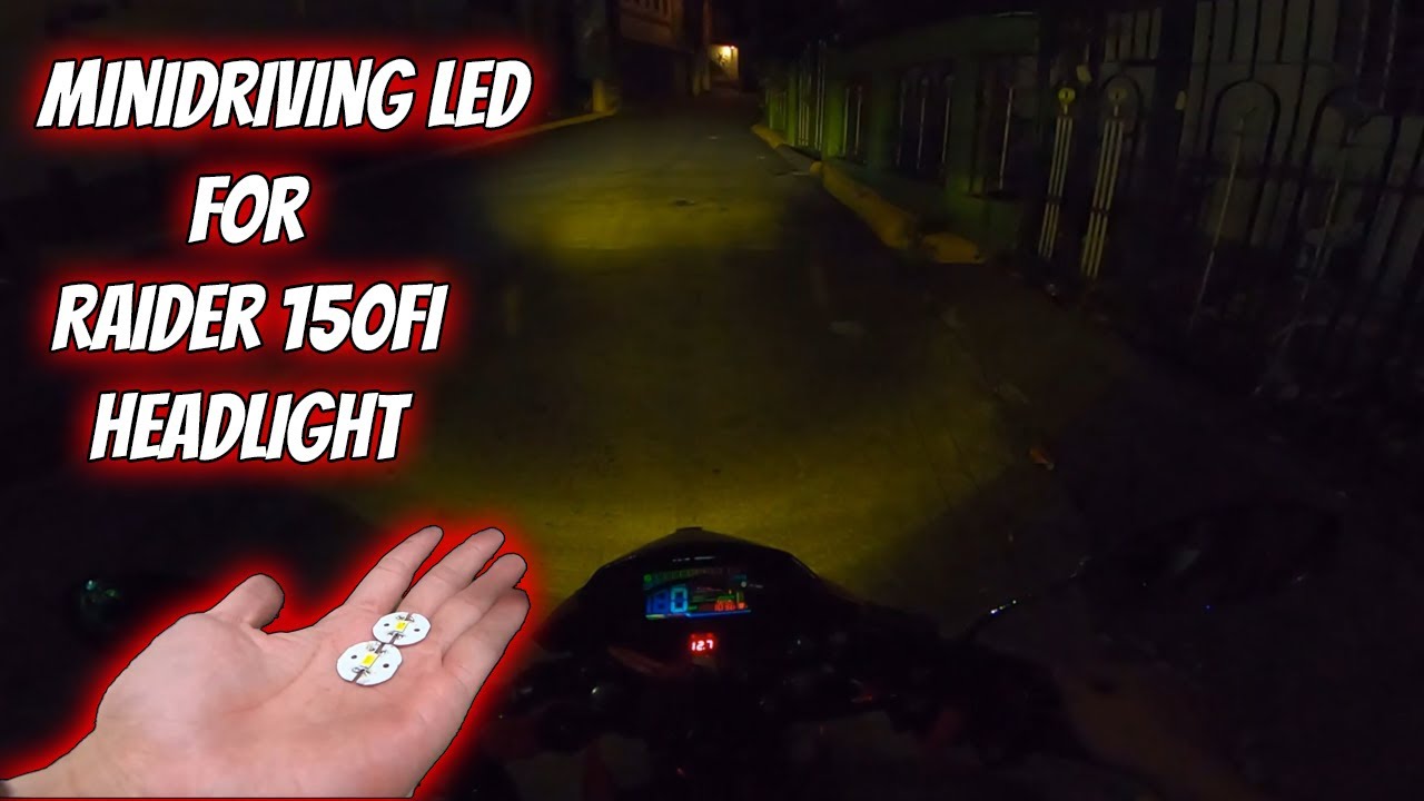 Raider 150 fi Headlight change to Minidriving l