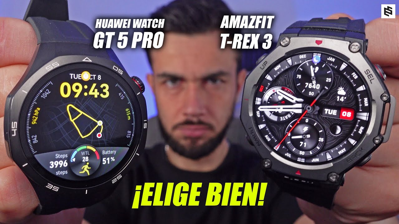 ES MEJOR!✅Huawei WATCH GT 5 PRO vs Amazfit T-REX 3