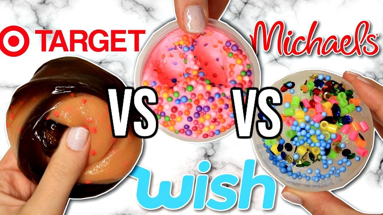 Wish VS Target VS Michaels Slime Review! Is It Worth It?!