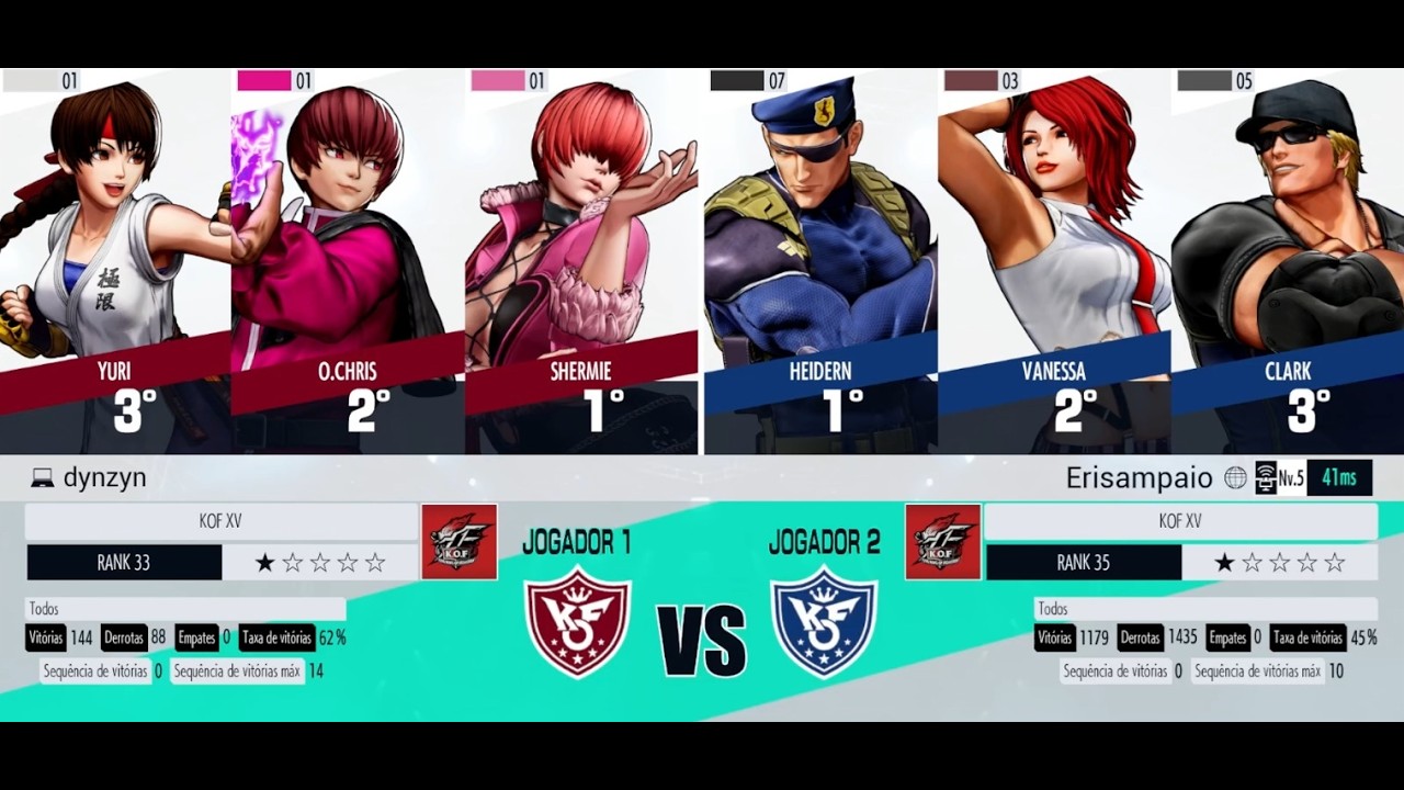 APANHEI, mas virei a luta! | KOF XV Ranked - Shermie/Yuri/O.Chris vs Heidern/Vanessa/Clark