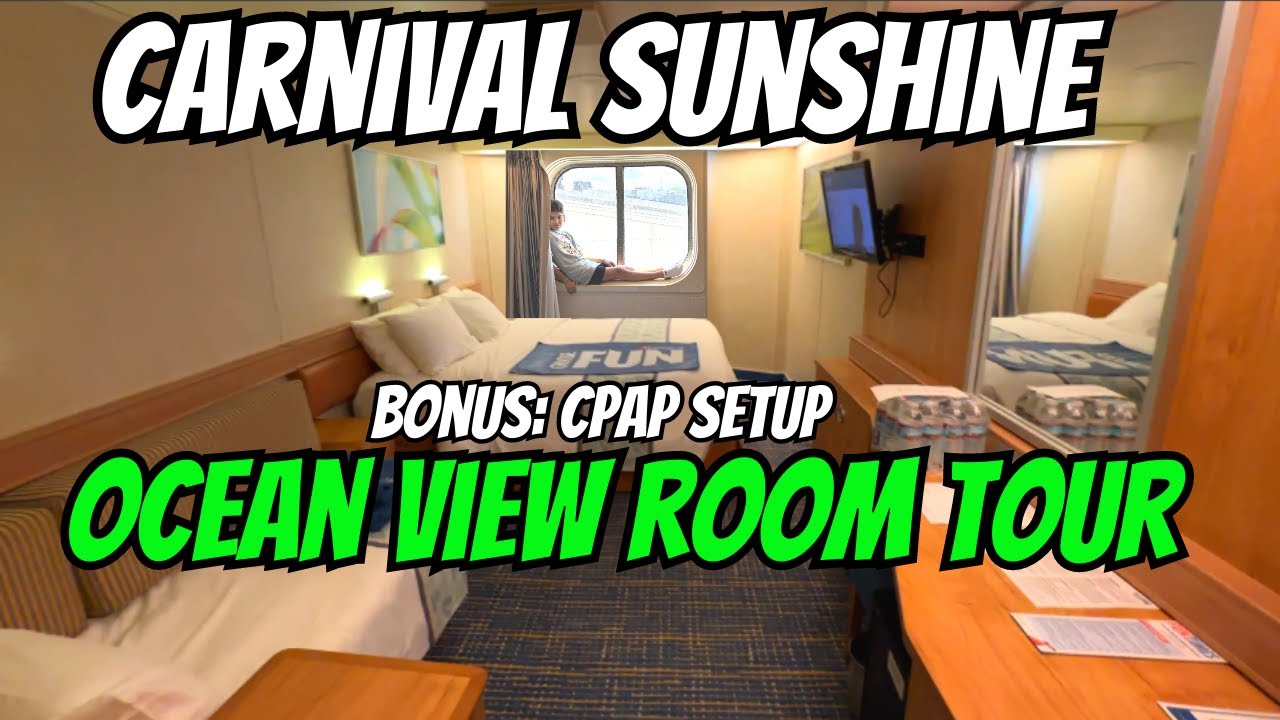 Carnival Sunshine | Экскурсия по номеру с видом на океан