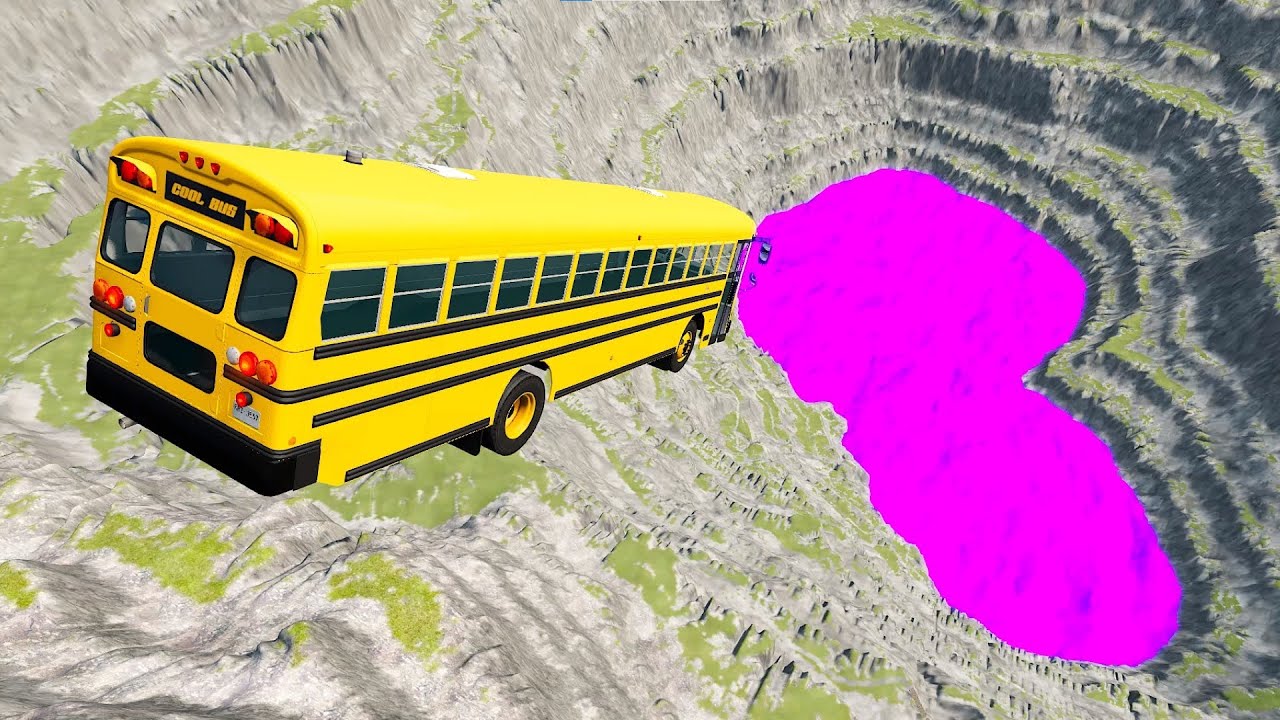 BeamNG.Drive - Leap Of Death Car Jump and Falls Crashes