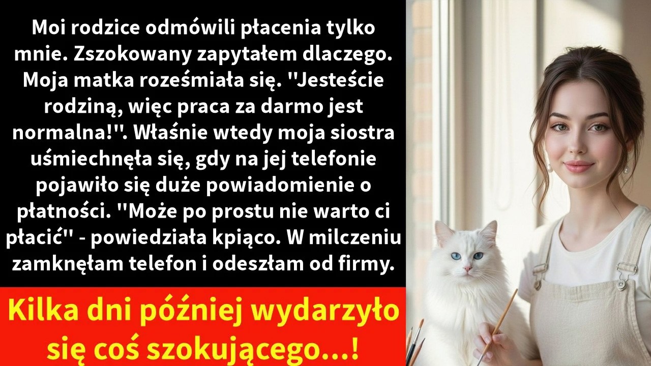 Moi rodzice odmówili płacenia tylko mnie. Zszokowany zapytałem dlaczego. Moja matka roześmiała się.