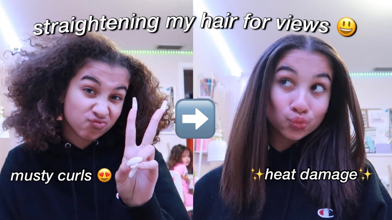 Straightening My Hair for the First Time in a YEAR...| Vlogmas Day 4 🎄| Alyssa Howard 💗