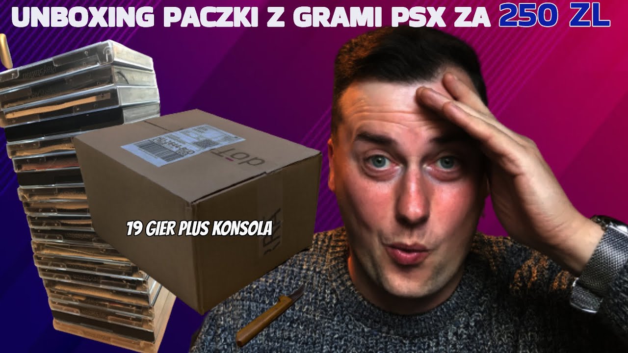 UNBOXING PAKI Z GRAMI NA PSX ZA 250 ZŁ KONSOLĄ I LIMITOWANYM CONTROLLEREM #unboxing #ps1