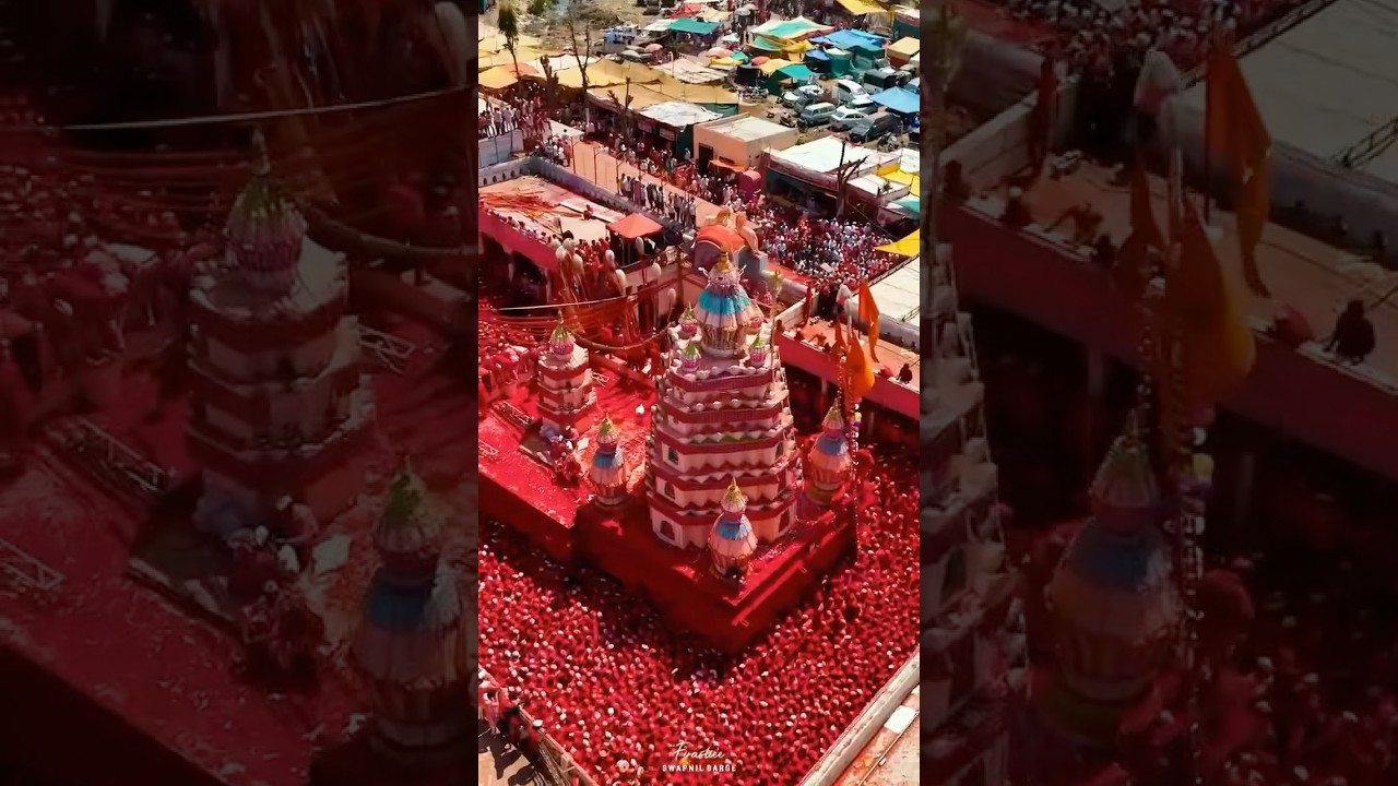 "Exploring the divine Veer Yatra at Shri Nath Mahaskoba with stunning drone views! 🌄✨ 