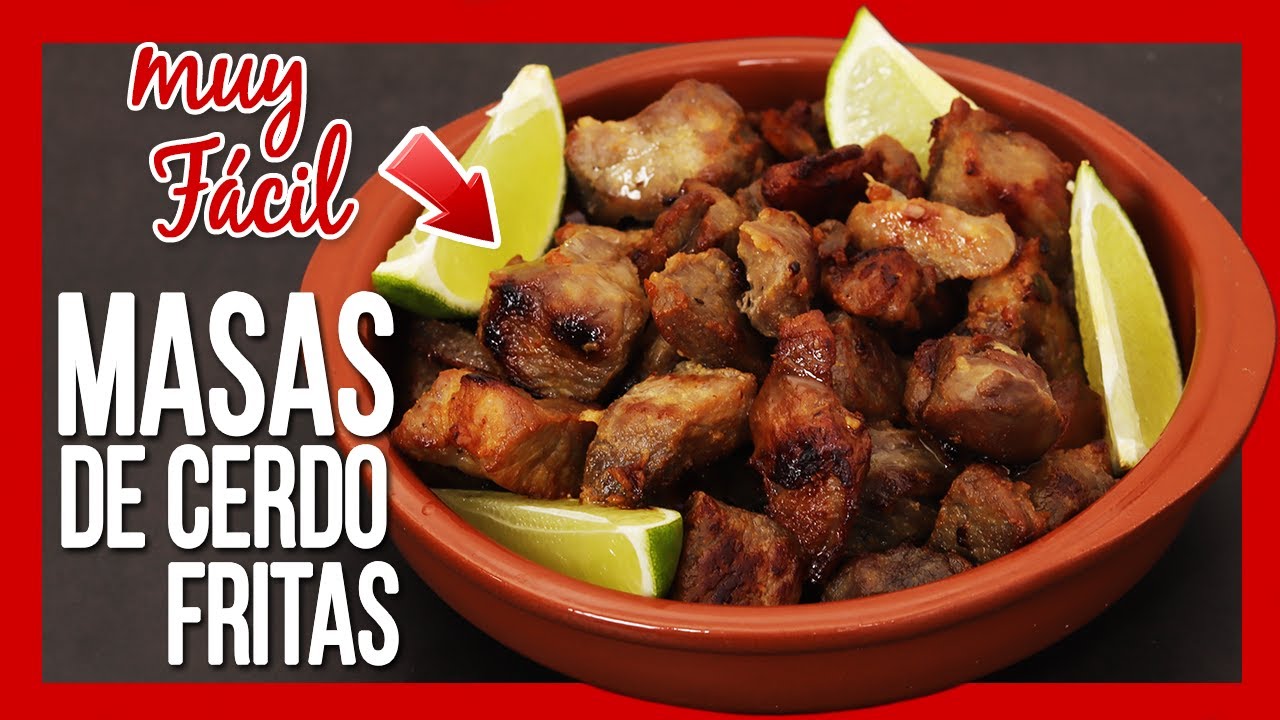 😋 Cómo Hacer MASAS DE CERDO FRITAS ► Receta de Masitas de PUERCO Fritas a lo CUBANO