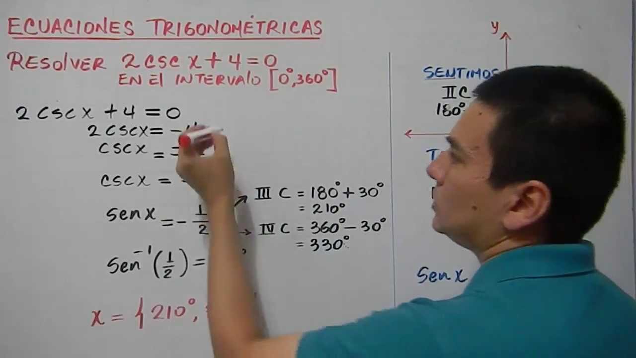 Ecuación trigonométrica. Ejemplo 1