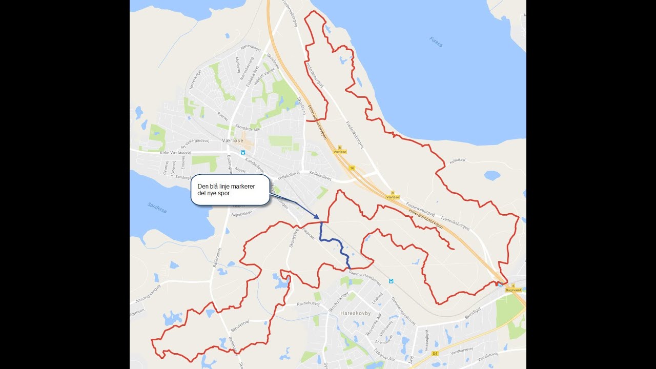 Den nye strækning i Store Hareskov