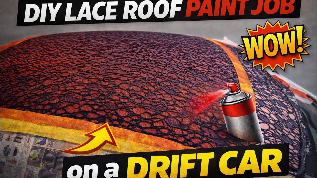 DIY lace roof paint job - On a drift car 