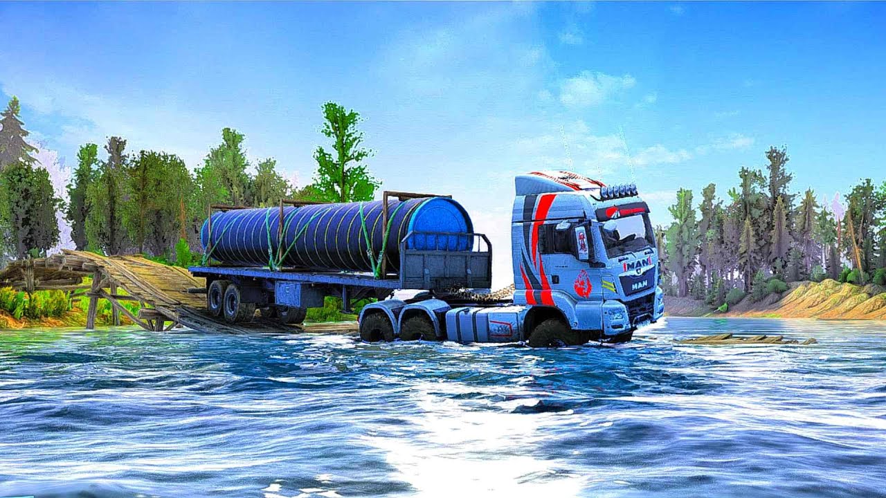 Bridge Gone? Truck Takes The SWIMMING Route!