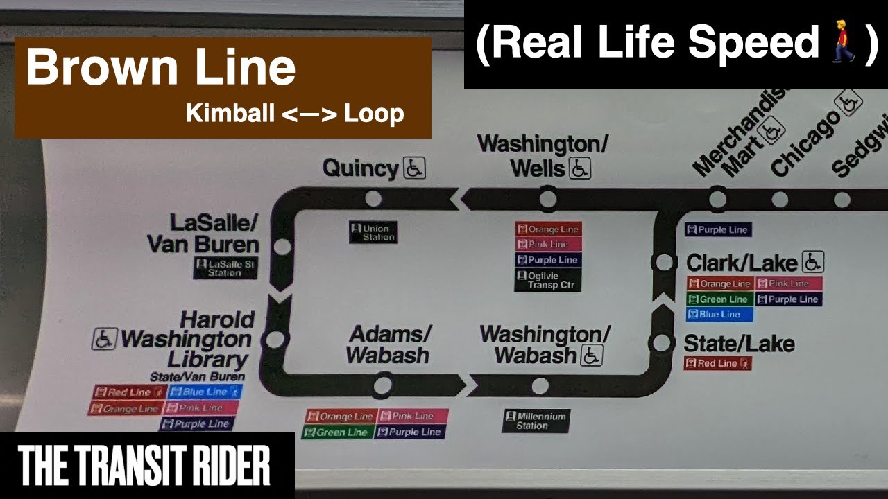 (Ride) Chicago CTA Brown Line from Kimball to the Loop and back (Real Time Speed)