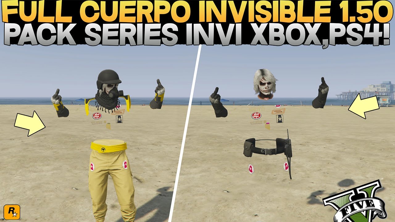 *PACK CONJUNTOS FULL TORSO INVISIBLE + LOGOS* FÁCIL | XBOX, PS4, PC | HOMBRE | GTA V ONLINE 1.50