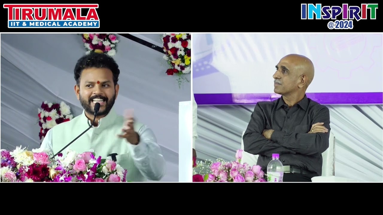 MOTIVATIONAL SPEECH OF Sri KINJARAPU RAM MOHAN NAIDU in INSPIRIT@2024 at TIRUMALA INSTITUTE , RJY