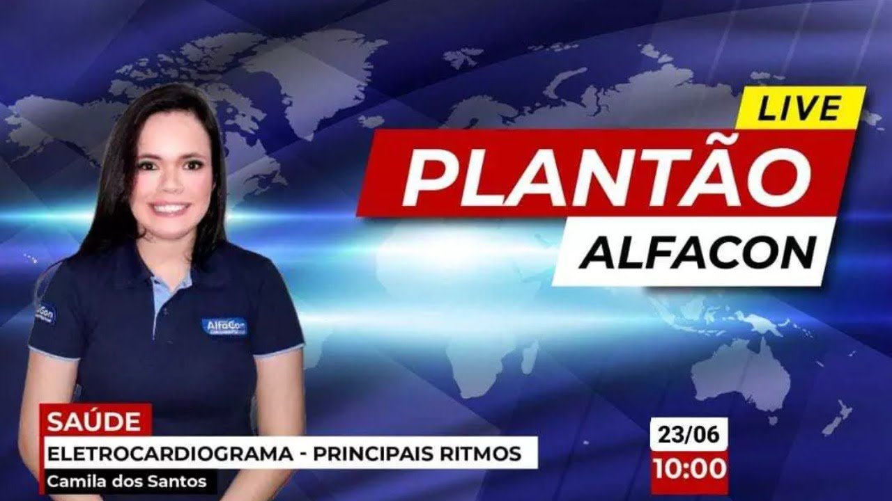 Aula de Eletrocardiograma - principais ritmos | Plantão Saúde AlfaCon - AO VIVO
