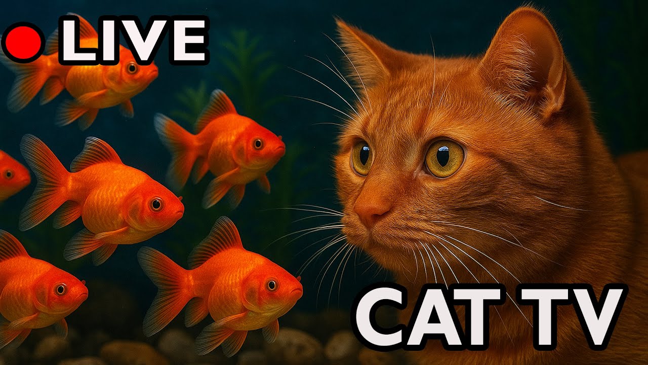 🔴 Cat TV Aquarium 🐟 24/7 Live Fish Tank for Cats to Watch | Real Aquarium