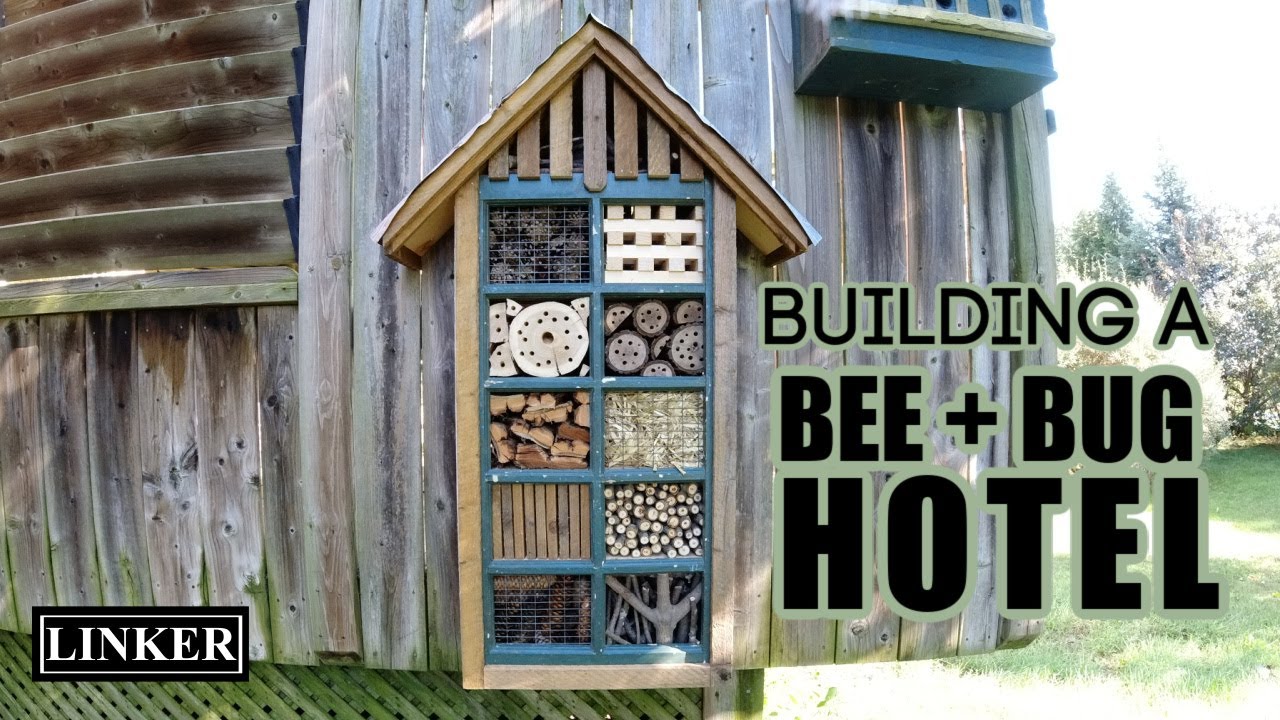 Building a Bee +Bug Hotel / Insect Habitat and Garden Art