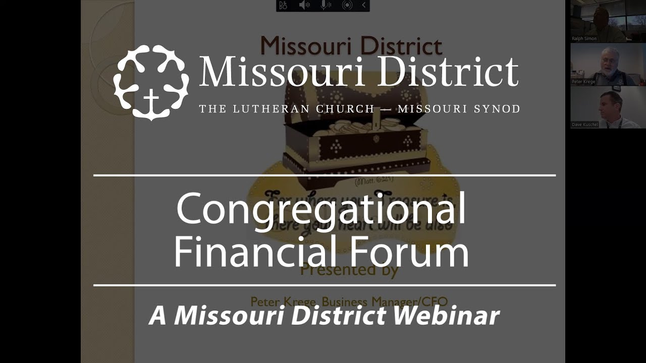 Missouri District Webinar: Congregational Financial Forum