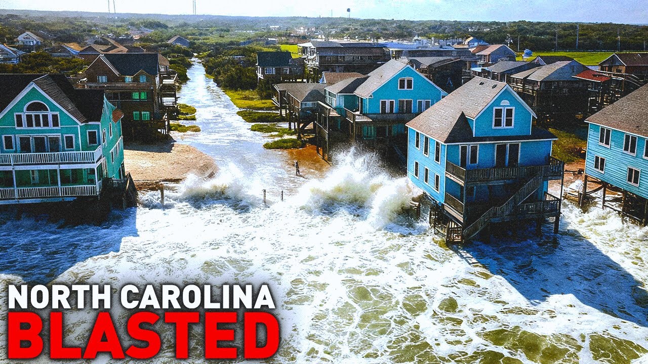 North Carolina in CHAOS — Deadly Atlantic MONSTER WAVES Slam the Coast