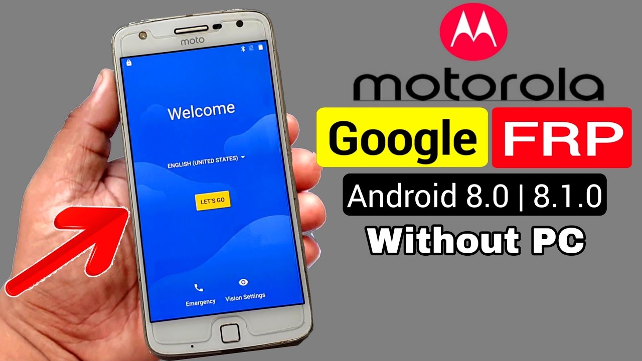 Moto Z/ Z Play/ Z Force BYPASS GOOGLE ACCOUNT/FRP LOCK |Android 8.0 (Without pc)
