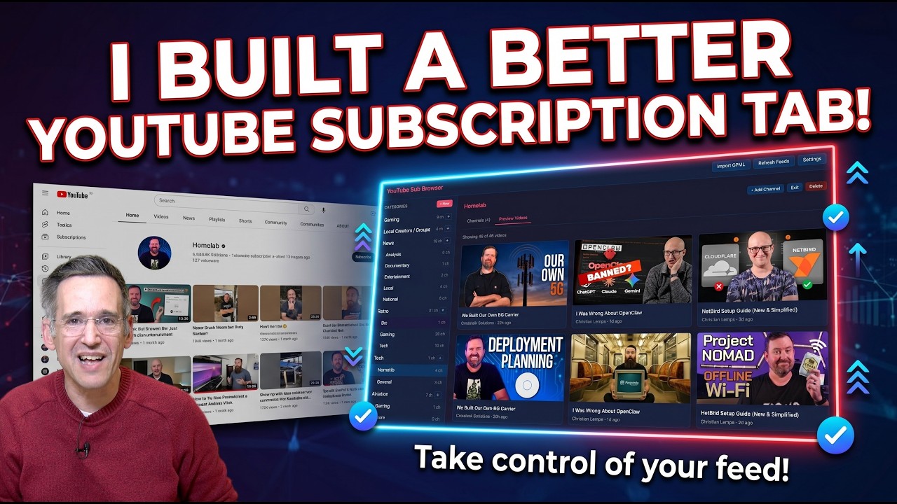 I Built a Better YouTube Subscription Tab & An Apple TV App!