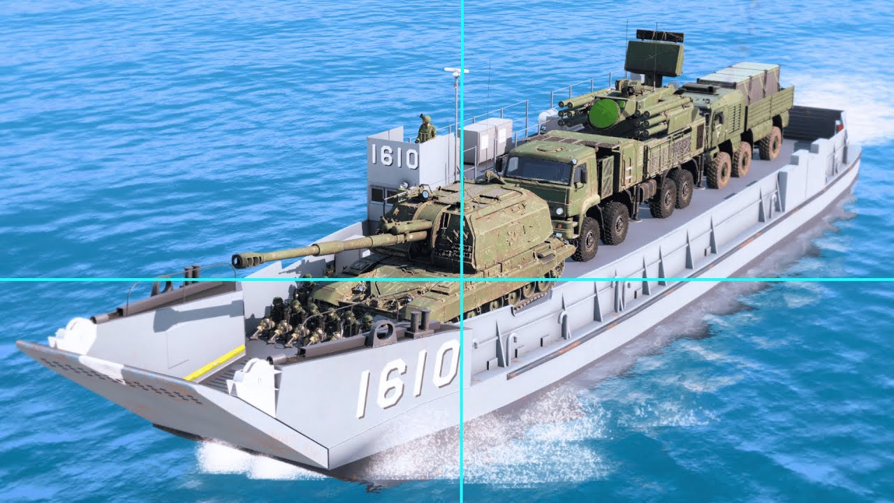 Russia Sends Military Vehicles By Sea But Ambushed By Elite Ukrainian Missiles