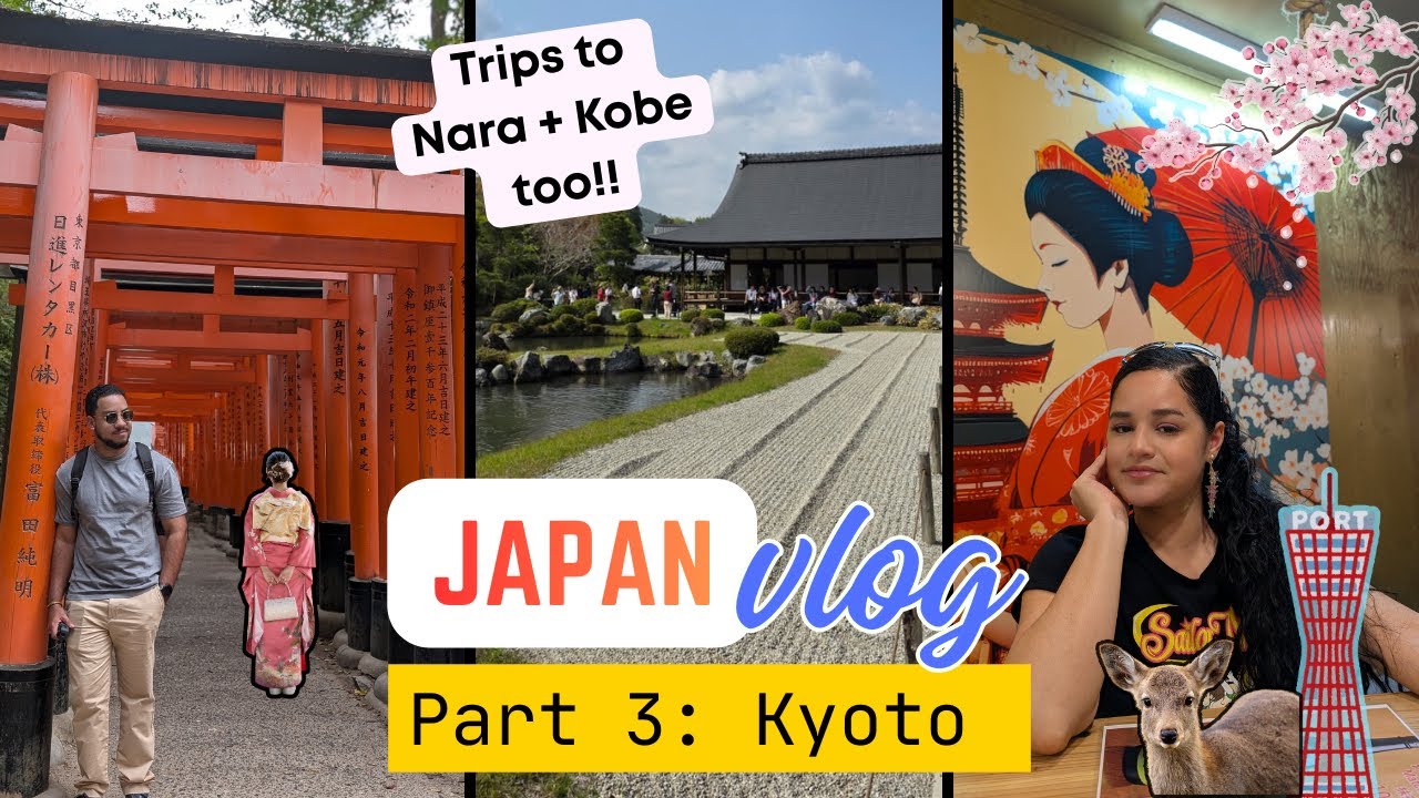 Japan VLOG Pt. 3 | Kyoto, Nara Deer Park, & Kobe Beef! ⛩️🥩🦌🇯🇵
