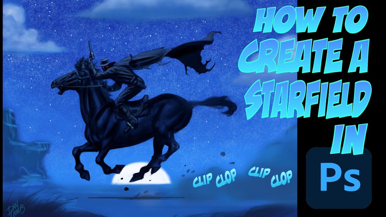 How to create a starry night sky in photoshop!