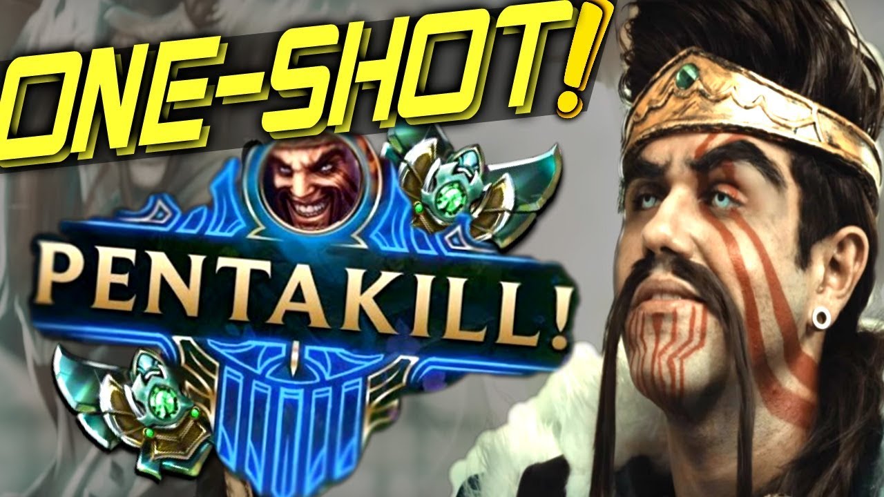 ONE-SHOTS + PENTAKILL!! - in &bull;PLAT ELO&bull; [Best Moments] - Best Draven World - Vincent&acute;s Draven