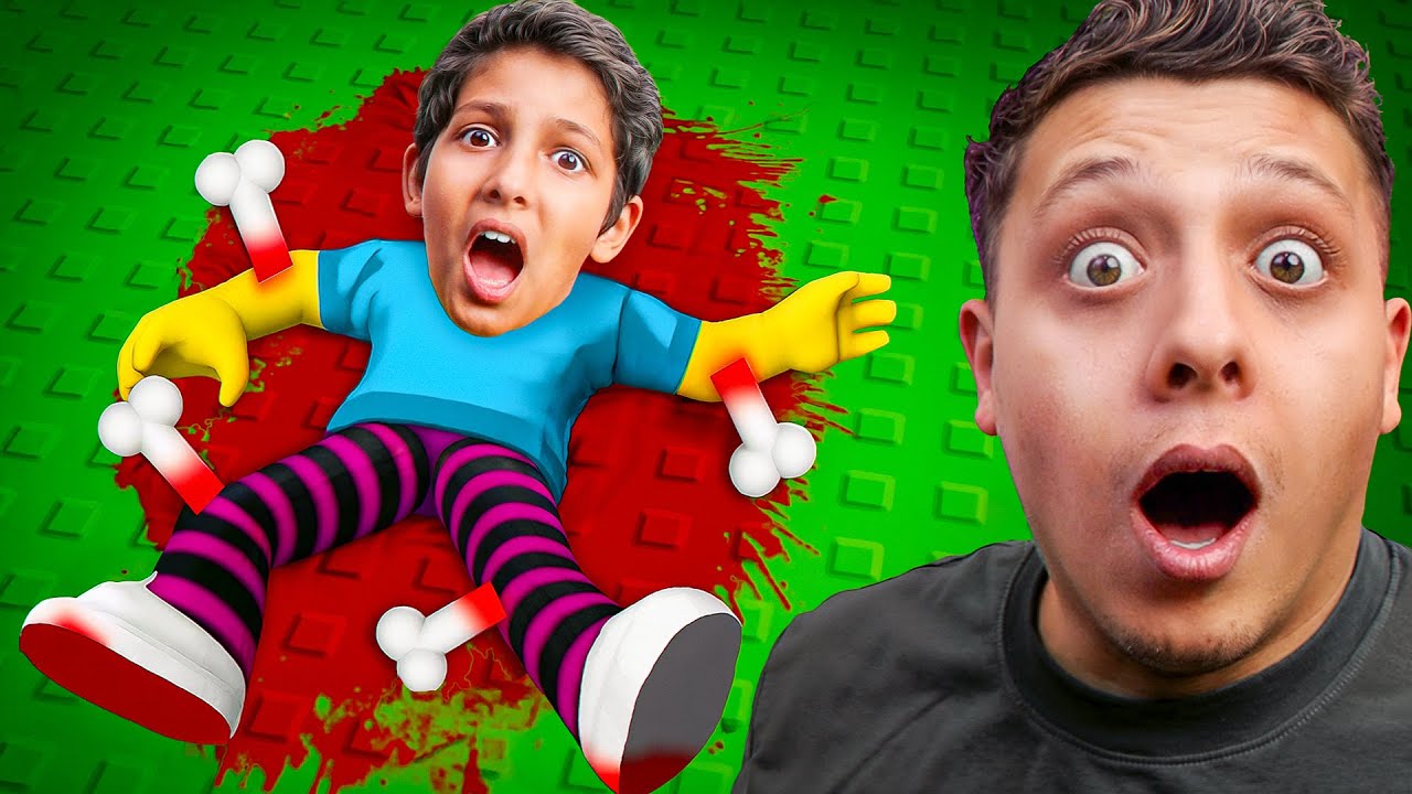 كسرت 4,876,456 عضمة في جسمي انا واخوي🔥|ROBLOX