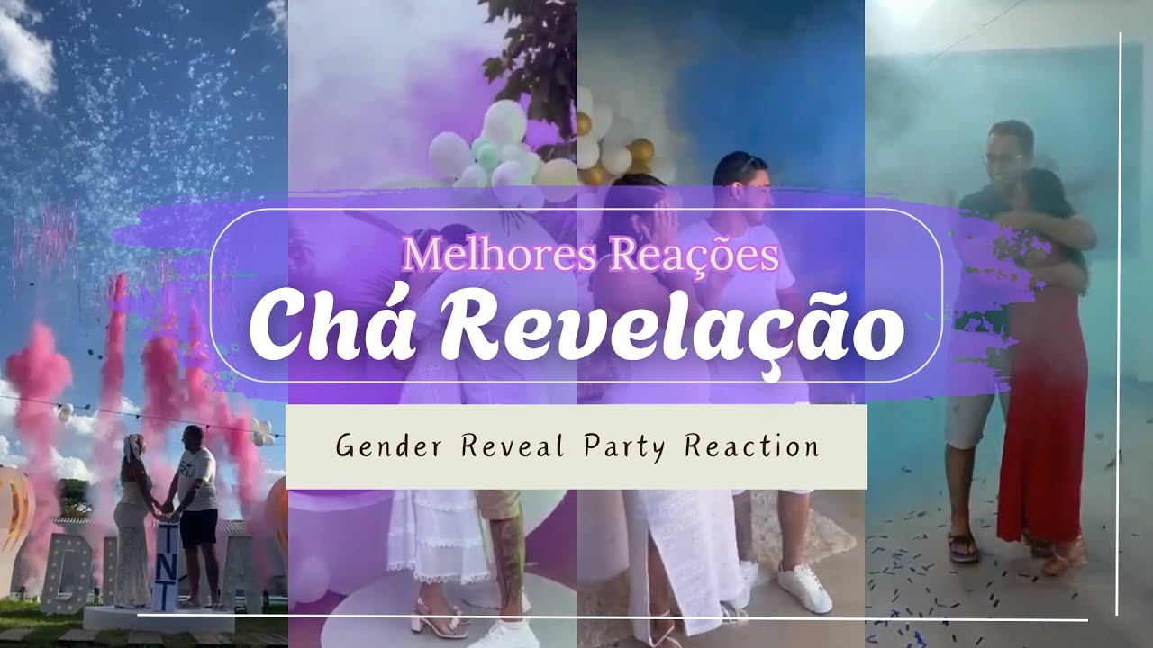 REAÇÕES INACREDITÁVEIS CHÁ REVELAÇÃO😱 (GENDER REVEAL PARTY REACTIONS) #challenge #reaction #react