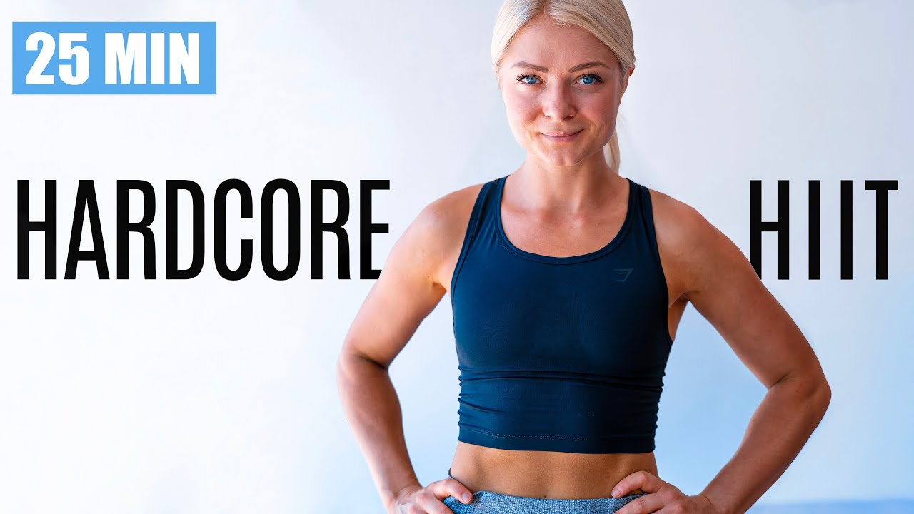 25 MIN HARDCORE HIIT WORKOUT  | full body workout - no equipment - intense