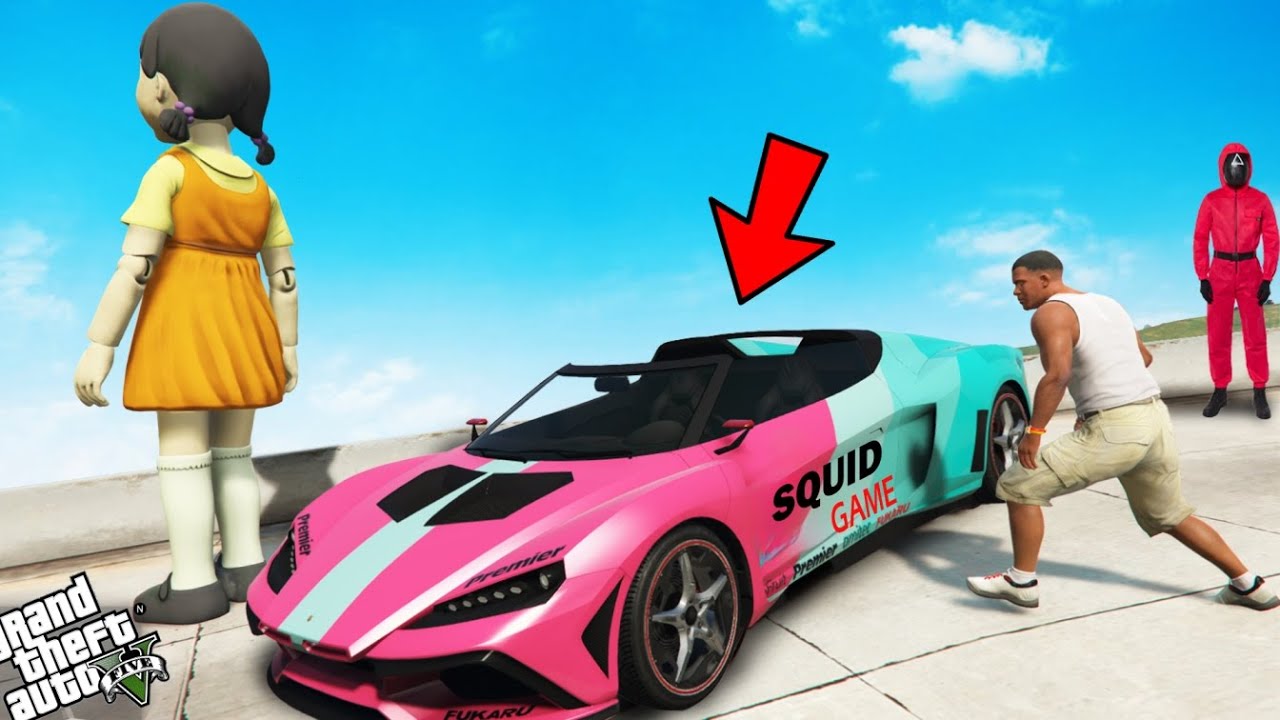 Franklin Stealing Squid Game Doll Supercar in Gta 5!