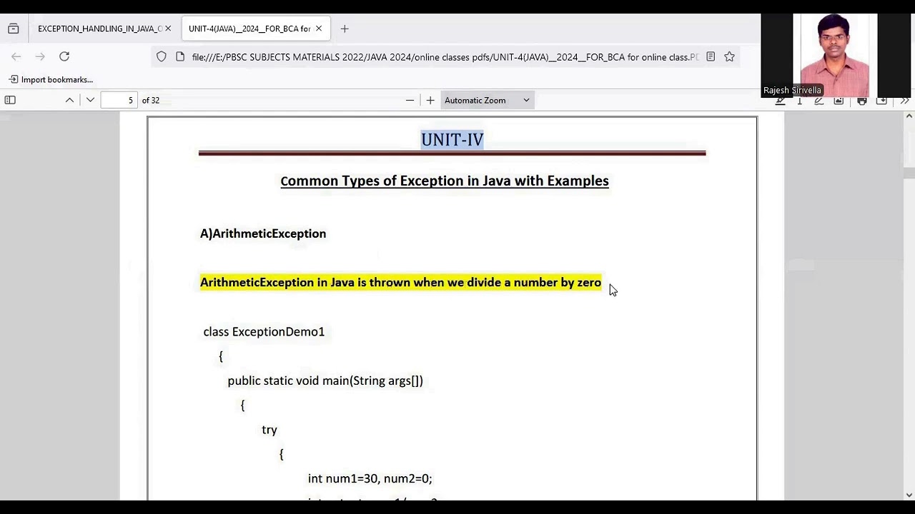 exception handling part 1