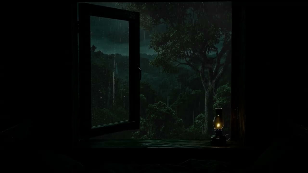 Night Rainstorm by the Window | Cozy Thunder Sounds for Deep Sleep